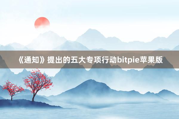 《通知》提出的五大专项行动bitpie苹果版