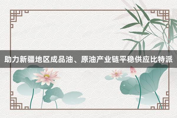 助力新疆地区成品油、原油产业链平稳供应比特派