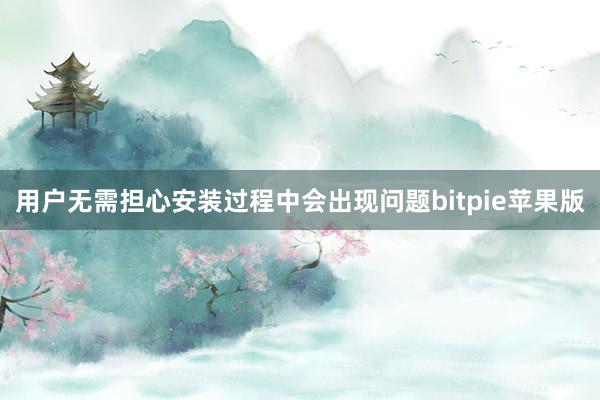 用户无需担心安装过程中会出现问题bitpie苹果版