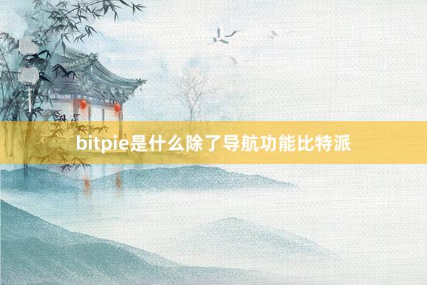 bitpie是什么除了导航功能比特派