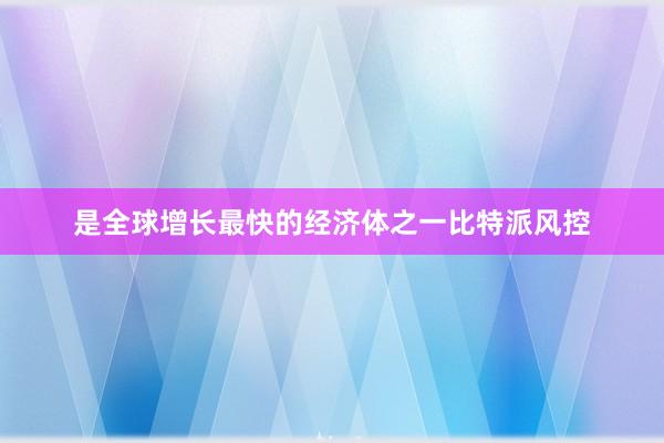 是全球增长最快的经济体之一比特派风控