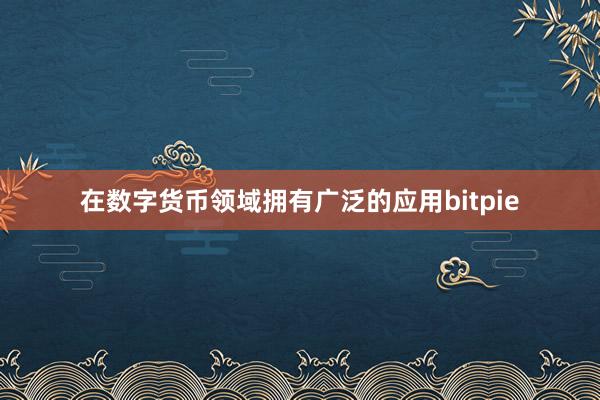 在数字货币领域拥有广泛的应用bitpie