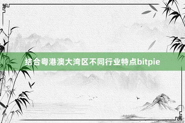 结合粤港澳大湾区不同行业特点bitpie