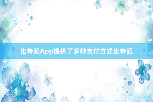 比特派App提供了多种支付方式比特派