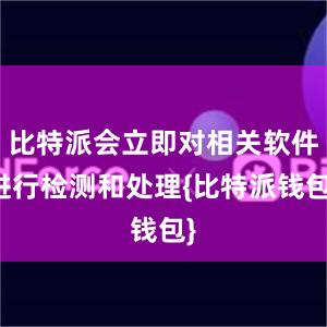 比特派会立即对相关软件进行检测和处理{比特派钱包}