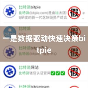 一是数据驱动快速决策bitpie