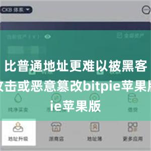 比普通地址更难以被黑客攻击或恶意篡改bitpie苹果版