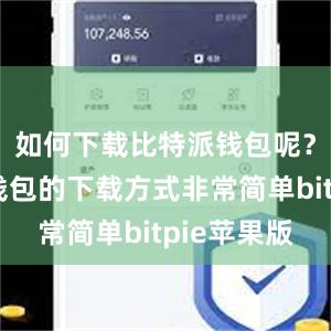 如何下载比特派钱包呢？比特派钱包的下载方式非常简单bitpie苹果版