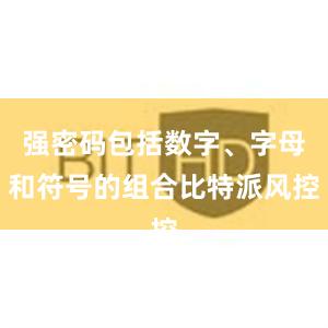 强密码包括数字、字母和符号的组合比特派风控