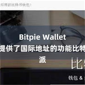 Bitpie Wallet还提供了国际地址的功能比特派