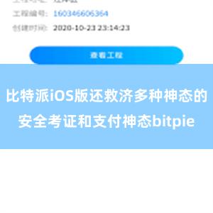 比特派iOS版还救济多种神态的安全考证和支付神态bitpie